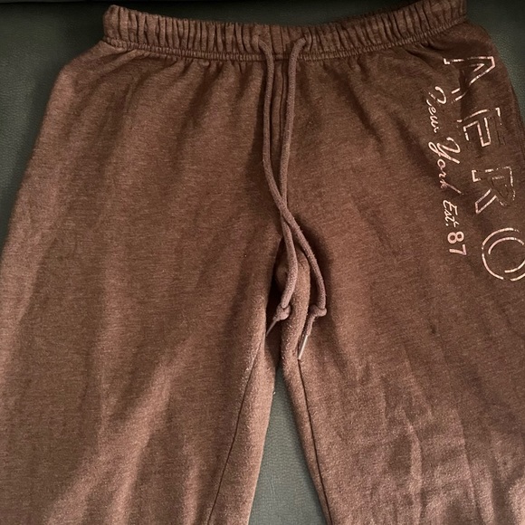 BROWN AÉROPOSTALE TWO PIECE FLEECE TRACK SUIT| Small/Large - Picture 8 of 8